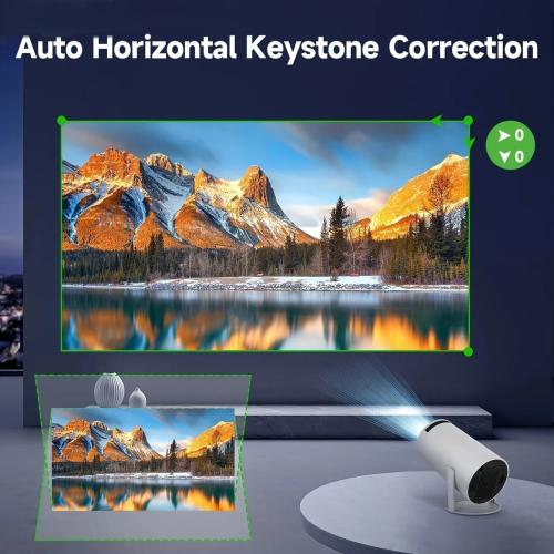 HY300 Pro+ 2025 Android 11 Projector, 300ANSI Lumens WiFi 6 Bluetooth 5.4, 1080P Support 4K Portable