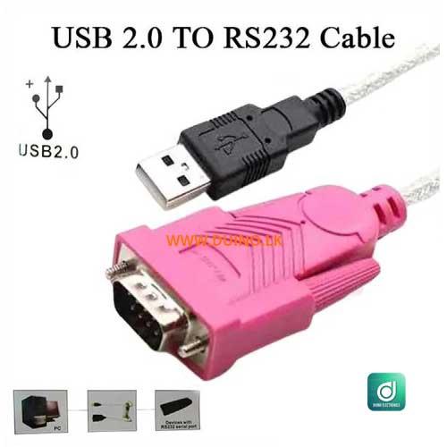 USB 2.0 to Serial RS232 9Pin Cable Converter Adapter