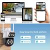 Outdoor Camera Dual Lens AI Auto Tracking ICSee 6MP HD WiFi PTZ Dome Two-Way Audio Built-in Siren Network NVR IP Security Camera