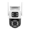 Outdoor Camera Dual Lens AI Auto Tracking ICSee 6MP HD WiFi PTZ Dome Two-Way Audio Built-in Siren Network NVR IP Security Camera
