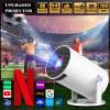 HY300 Pro+ 2025 Android 11 Projector, 300ANSI Lumens WiFi 6 Bluetooth 5.4, 1080P Support 4K Portable