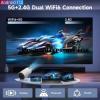 HY300 Pro+ 2025 Android 11 Projector, 300ANSI Lumens WiFi 6 Bluetooth 5.4, 1080P Support 4K Portable