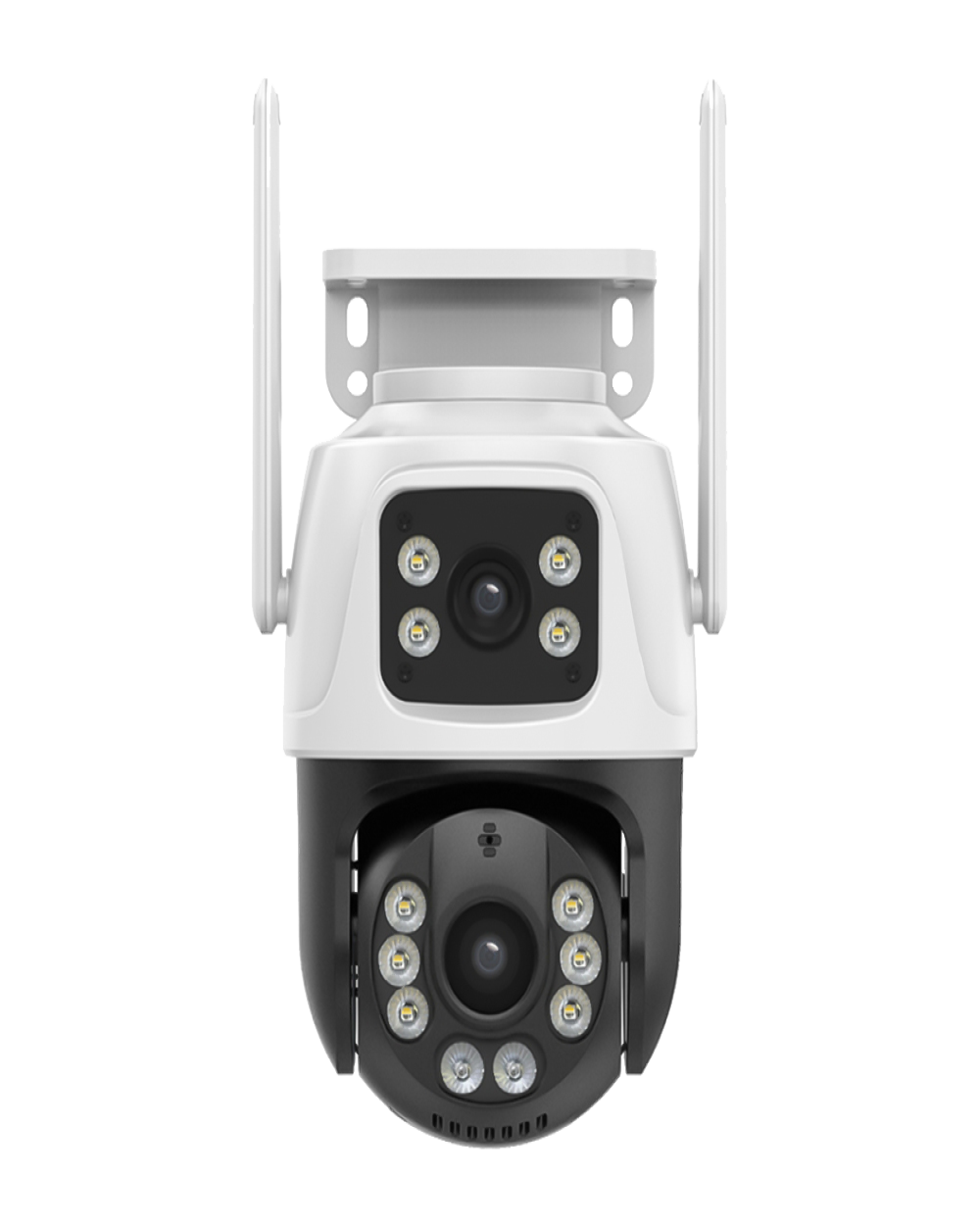 Outdoor Camera Dual Lens AI Auto Tracking ICSee 6MP HD WiFi PTZ Dome Two-Way Audio Built-in Siren Network NVR IP Security Camera