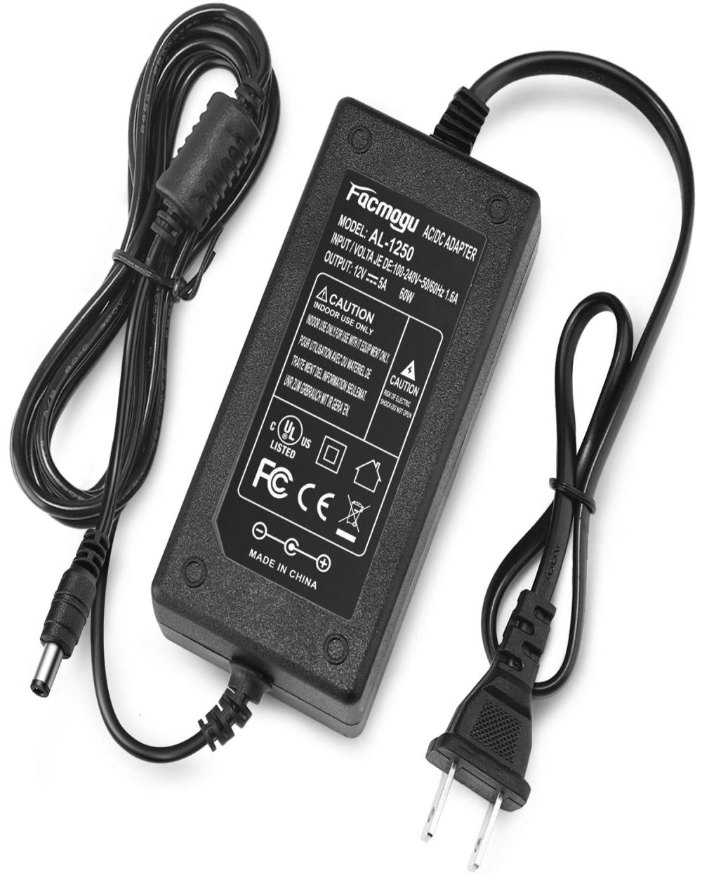 12V 5A 60W AC DC Power Adapter